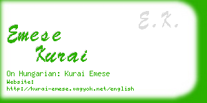 emese kurai business card